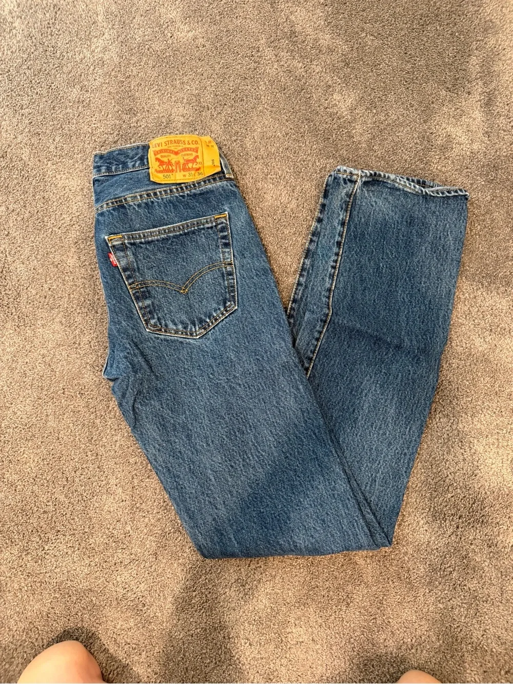 Levi's Dark Blue Straight Leg Men's Jeans